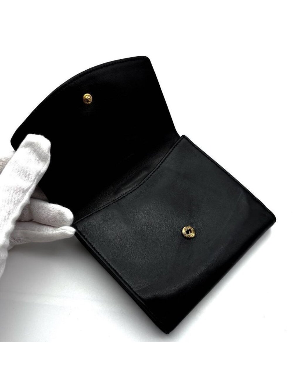 Chanel Wallet Coco Stitch Jumbo CC Logo Hook Bifold - Picture 5 of 14
